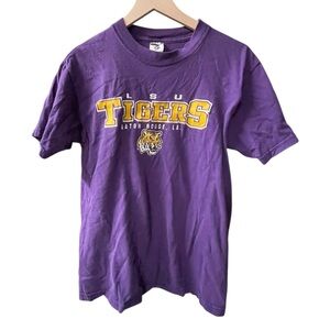 Vintage Jerzees M LSU Tigers Purple Short Sleeve Tee